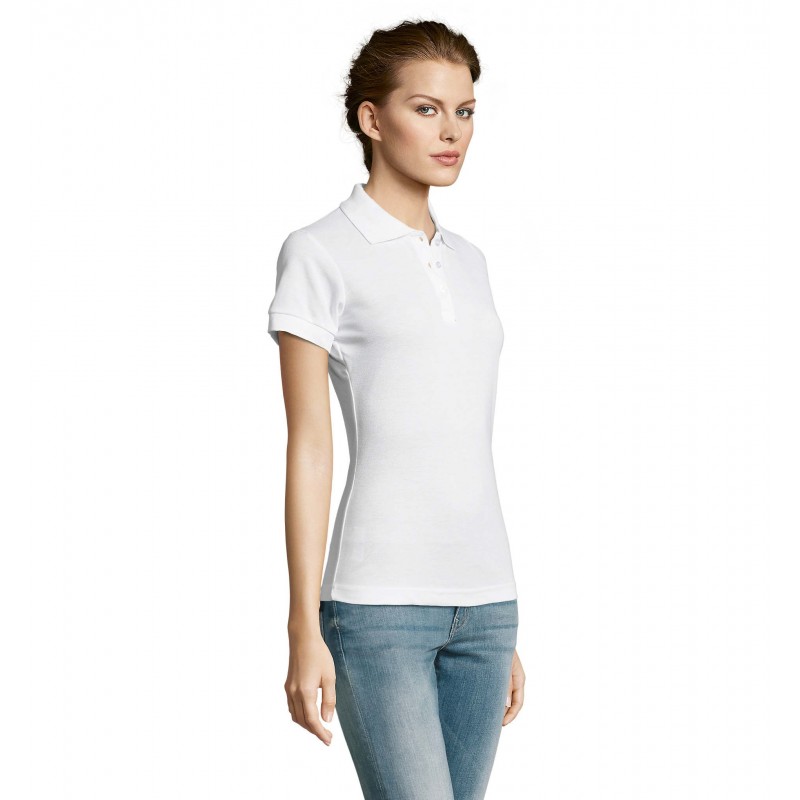 Sol's - Polo femme polycoton PRIME WOMEN - Blanc