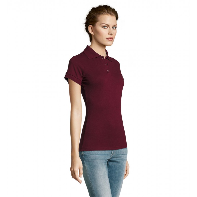 Sol's - Polo femme polycoton PRIME WOMEN - Bordeaux