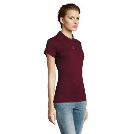 Sol's - Polo femme polycoton PRIME WOMEN - Bordeaux