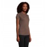 Sol's - Polo femme polycoton PRIME WOMEN - Chocolat