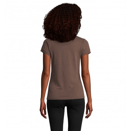 Sol's - Polo femme polycoton PRIME WOMEN - Chocolat