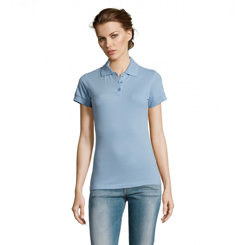 Sol's - Polo femme polycoton PRIME WOMEN - Ciel