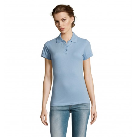 Sol's - Polo femme polycoton PRIME WOMEN - Ciel