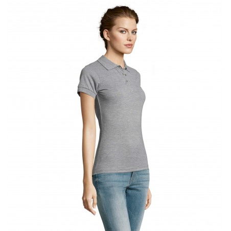 Sol's - Polo femme polycoton PRIME WOMEN - Gris Chiné