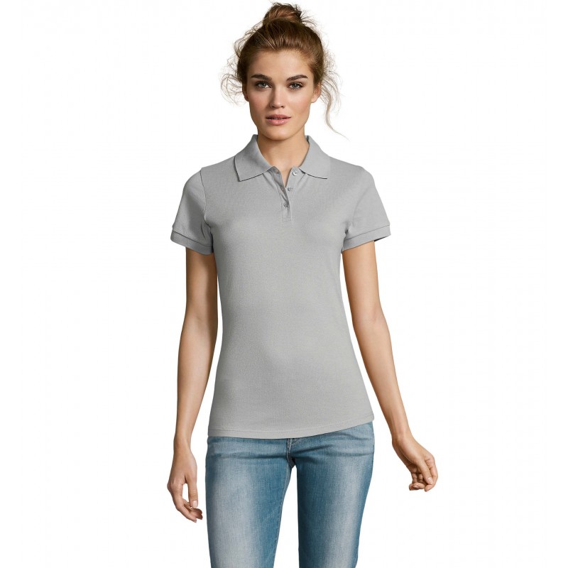 Sol's - Polo femme polycoton PRIME WOMEN - Gris Pur