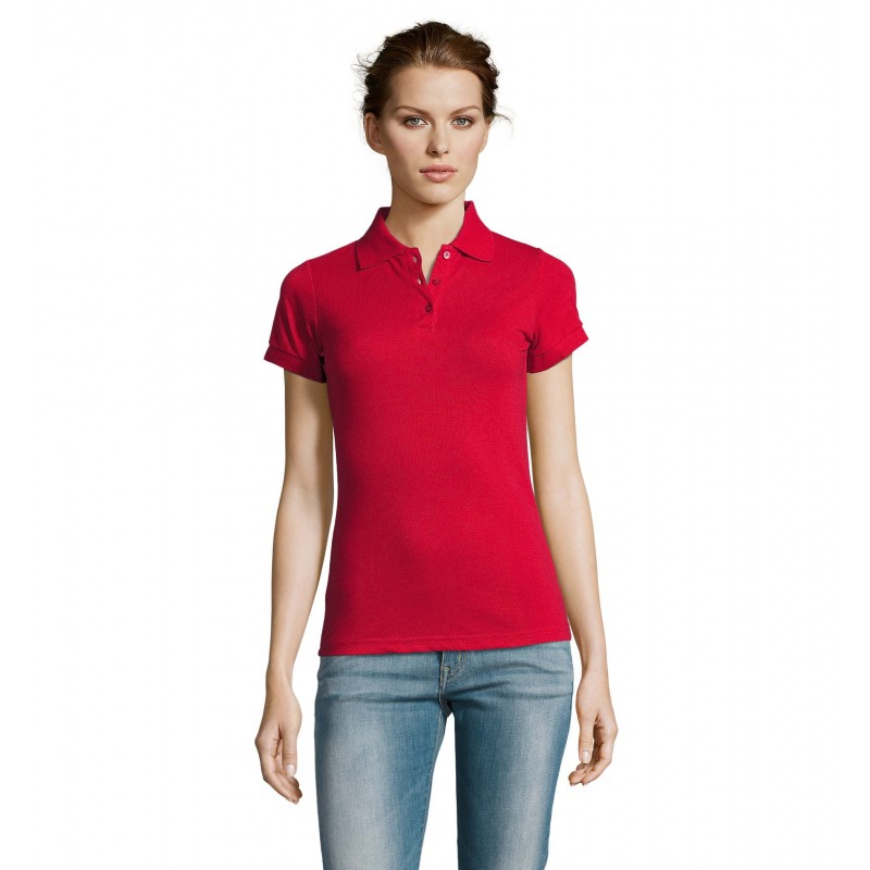 Sol's - Polo femme polycoton PRIME WOMEN - Rouge