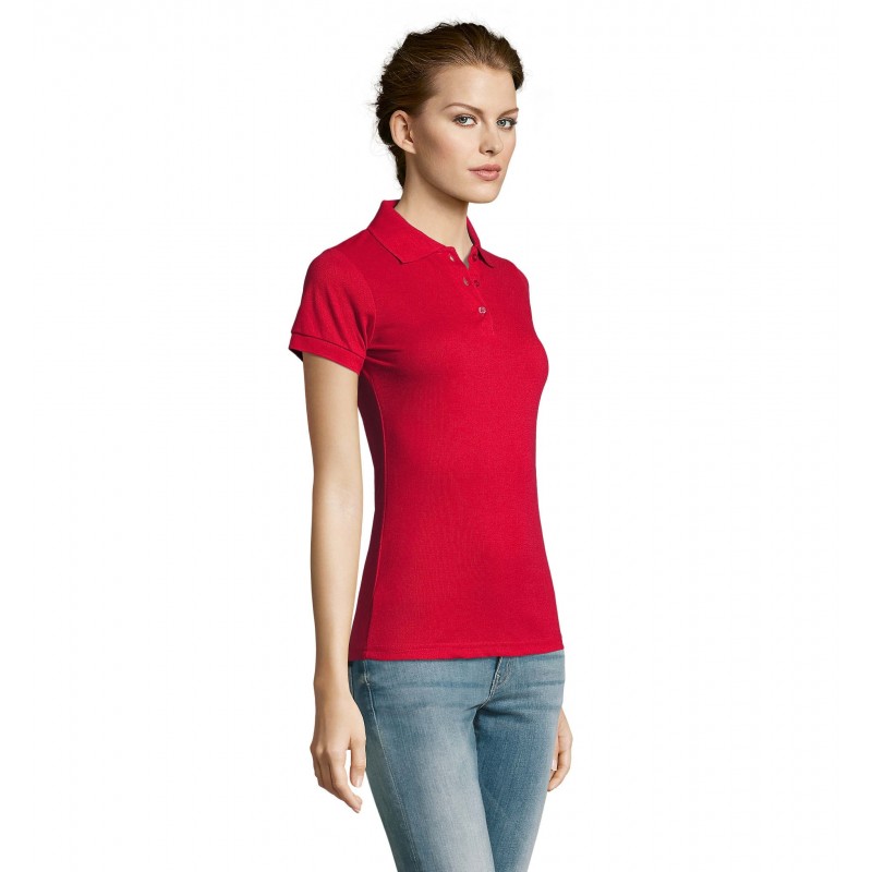 Sol's - Polo femme polycoton PRIME WOMEN - Rouge