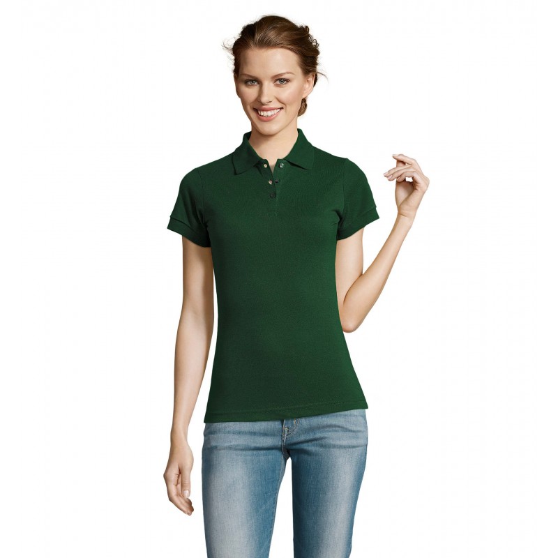 Sol's - Polo femme polycoton PRIME WOMEN - Vert Bouteille