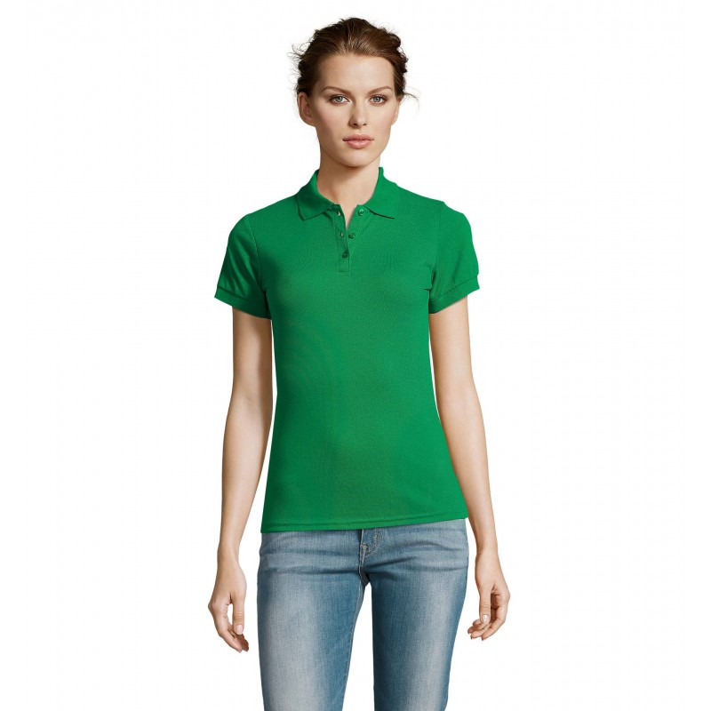Sol's - Polo femme polycoton PRIME WOMEN - Vert Prairie