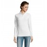 Sol's - Polo piqué manches longues femme PERFECT LSL WOMEN - Blanc