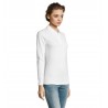 Sol's - Polo piqué manches longues femme PERFECT LSL WOMEN - Blanc