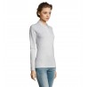 Sol's - Polo piqué manches longues femme PERFECT LSL WOMEN - Blanc Chiné