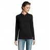 Sol's - Polo piqué manches longues femme PERFECT LSL WOMEN - Noir
