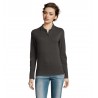 Sol's - Polo piqué manches longues femme PERFECT LSL WOMEN - Anthracite Chiné