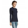 Sol's - Polo piqué manches longues femme PERFECT LSL WOMEN - French Marine