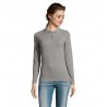 Sol's - Polo piqué manches longues femme PERFECT LSL WOMEN - Gris Chiné