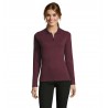 Sol's - Polo piqué manches longues femme PERFECT LSL WOMEN - Oxblood Chiné