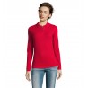 Sol's - Polo piqué manches longues femme PERFECT LSL WOMEN - Rouge