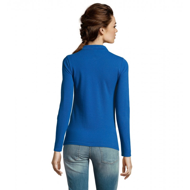 Sol's - Polo piqué manches longues femme PERFECT LSL WOMEN - Royal