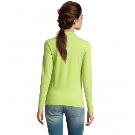 Sol's - Polo piqué manches longues femme PERFECT LSL WOMEN - Vert Pomme