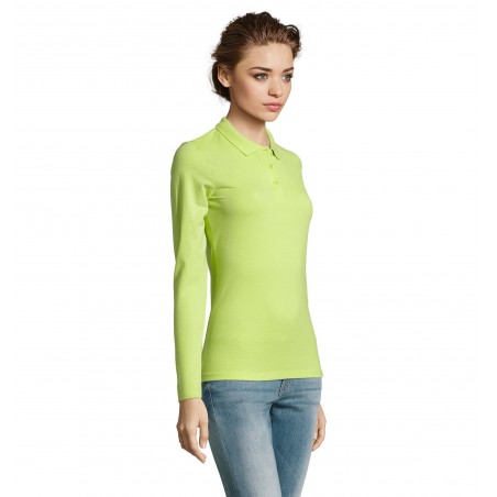 Sol's - Polo piqué manches longues femme PERFECT LSL WOMEN - Vert Pomme