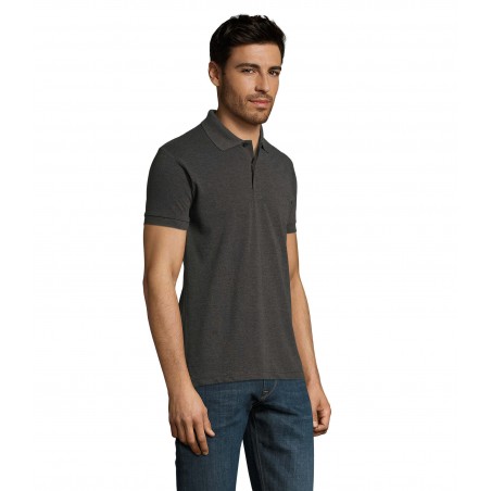 Sol's - Polo homme PERFECT MEN - Anthracite Chiné