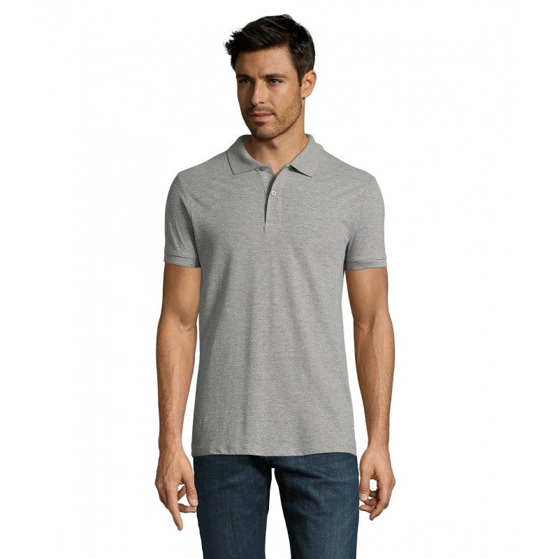 Sol's - Polo homme PERFECT MEN - Gris Chiné