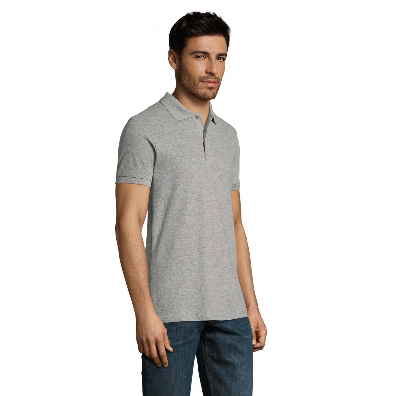 Sol's - Polo homme PERFECT MEN - Gris Chiné
