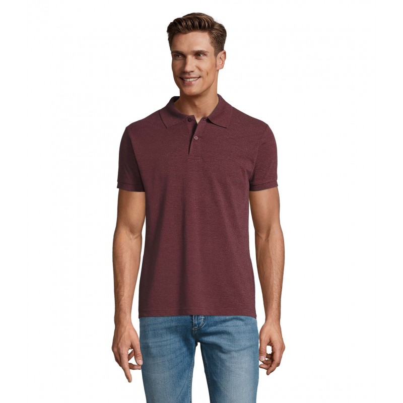 Sol's - Polo homme PERFECT MEN - Oxblood Chiné