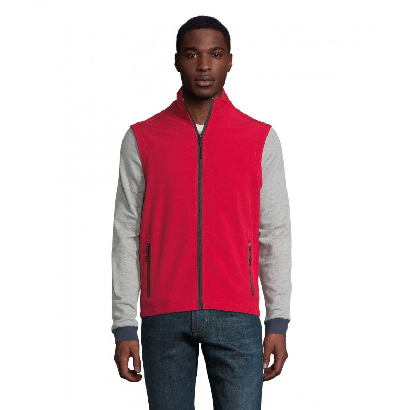 Sol's - Softshell homme sans manches RACE BW MEN - Rouge Piment