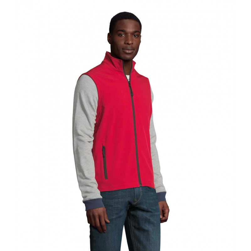 Sol's - Softshell homme sans manches RACE BW MEN - Rouge Piment