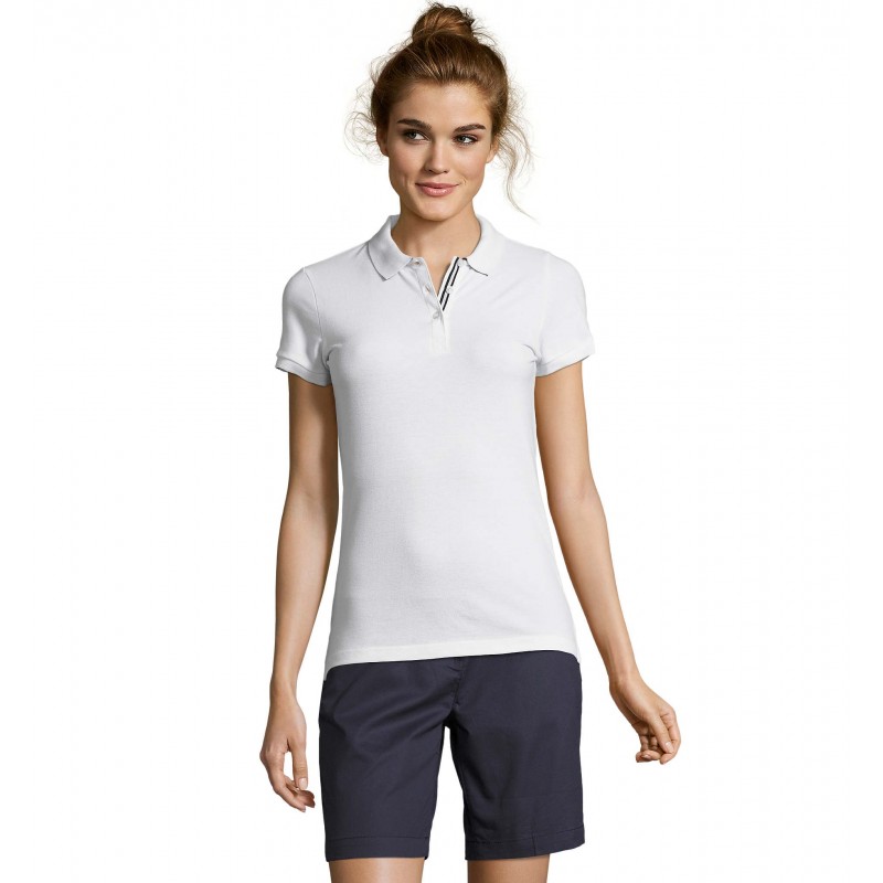 Sol's - Polo femme PATRIOT WOMEN - Blanc / Noir