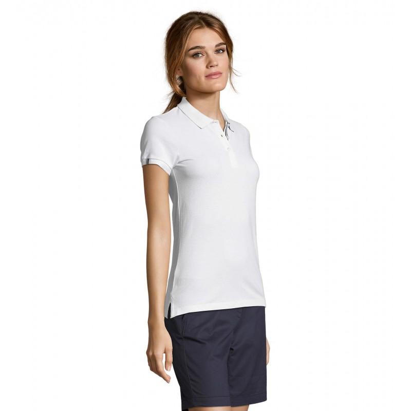 Sol's - Polo femme PATRIOT WOMEN - Blanc / Noir