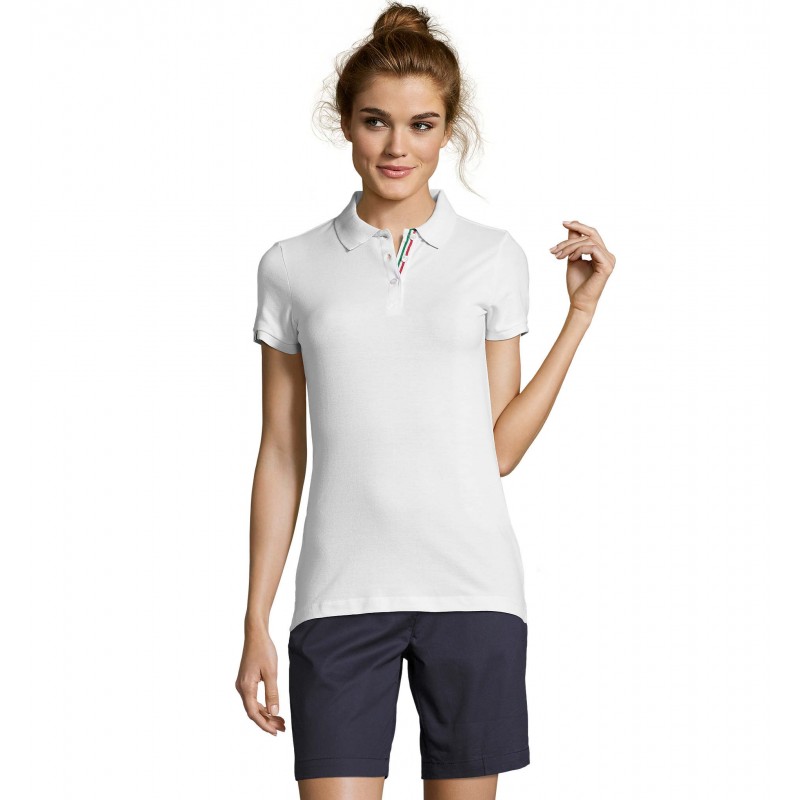 Sol's - Polo femme PATRIOT WOMEN - Blanc / Rouge