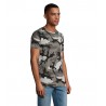 Sol's - Tee-shirt homme col rond CAMO MEN - Camo Gris