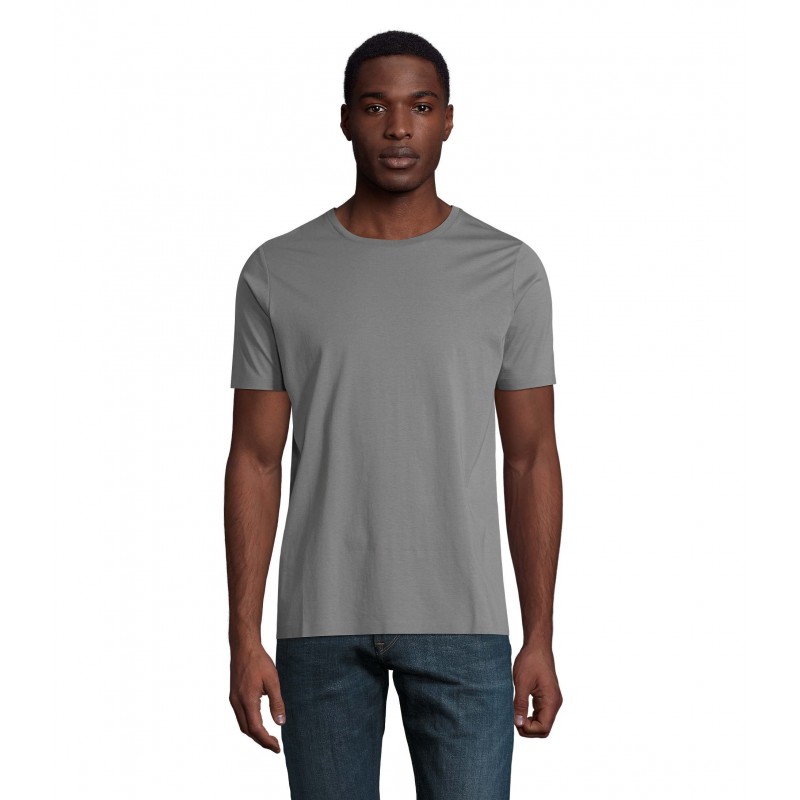 Neoblu - Tee-shirt manches courtes jersey mercerisé homme LUCAS MEN - Gris Léger