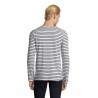 Sol's - Tee-shirt homme manches longues rayé MARINE MEN - Blanc / Marine