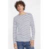 Sol's - Tee-shirt homme manches longues rayé MARINE MEN