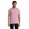 Sol's - Tee-shirt homme col rond rayé MILES MEN - Blanc / Rouge