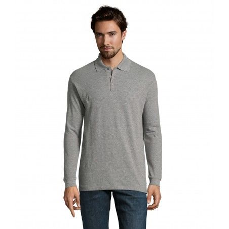 Sol's - Polo homme STAR - Gris Chiné