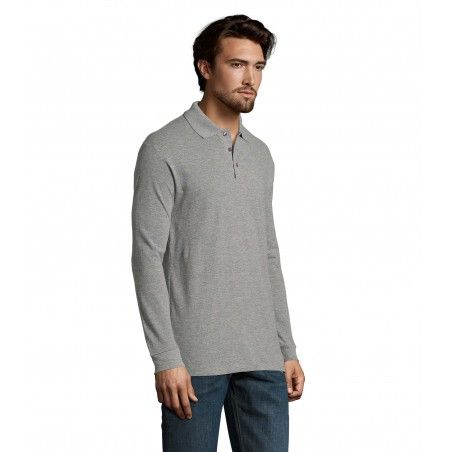 Sol's - Polo homme STAR - Gris Chiné