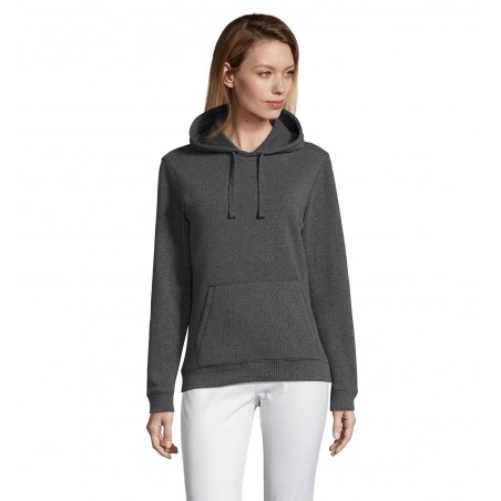 Sol's - Sweat-shirt femme à capuche SPENCER WOMEN - Anthracite Chiné