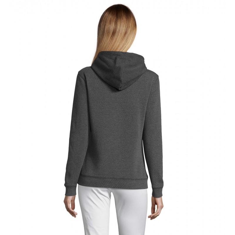 Sol's - Sweat-shirt femme à capuche SPENCER WOMEN - Anthracite Chiné