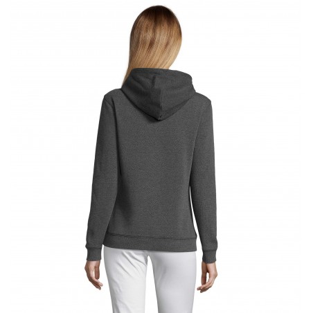 Sol's - Sweat-shirt femme à capuche SPENCER WOMEN - Anthracite Chiné