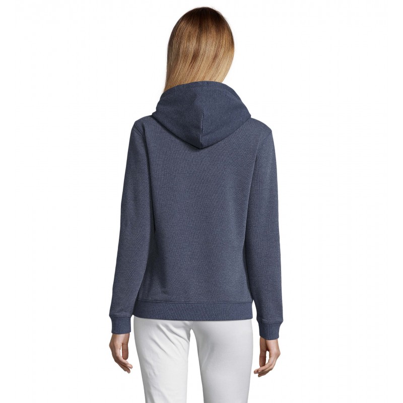 Sol's - Sweat-shirt femme à capuche SPENCER WOMEN - Denim Chiné
