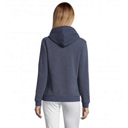 Sol's - Sweat-shirt femme à capuche SPENCER WOMEN - Denim Chiné
