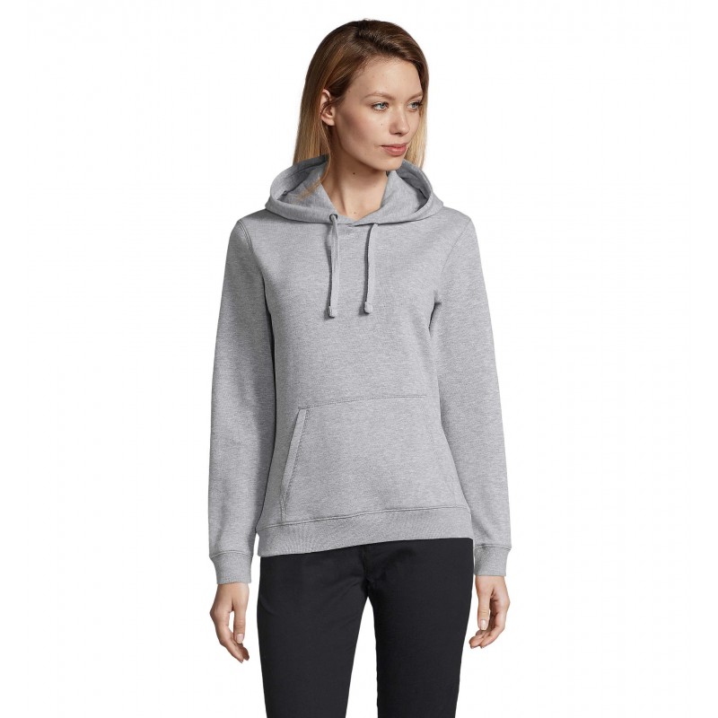 Sol's - Sweat-shirt femme à capuche SPENCER WOMEN - Gris Chiné