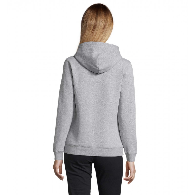 Sol's - Sweat-shirt femme à capuche SPENCER WOMEN - Gris Chiné