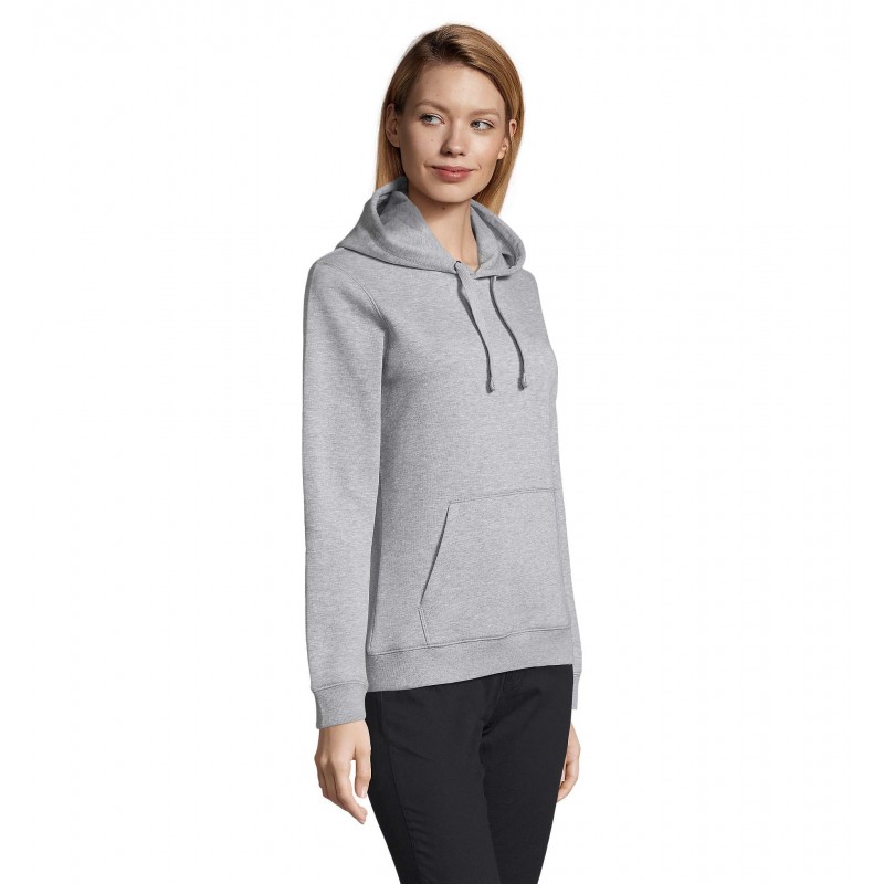 Sol's - Sweat-shirt femme à capuche SPENCER WOMEN - Gris Chiné