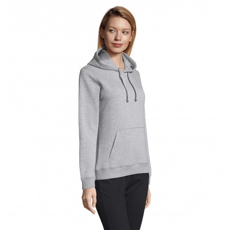 Sol's - Sweat-shirt femme à capuche SPENCER WOMEN - Gris Chiné